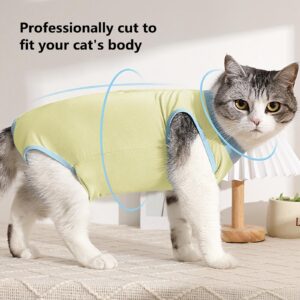 Cat Surgery Recovery Suit for Male Female Cat Onesie After Surgery Spay Surgical Abdominal Wound Skin Diseases E-Collar Alternative to Cone of Shame Kitten Body Post Suitical