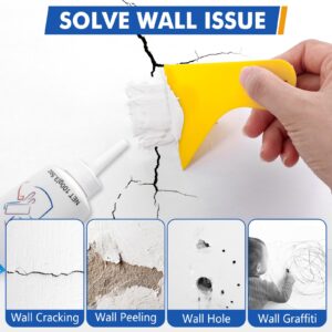 4 Pack Drywall Repair Kit, Wall Spackle Repair, Wall Mending Agent, Drywall Hole Fill Quick and Easy Solution, Wall Patch Repair Kit with Scraper and Sandpaper(4 x 100g)