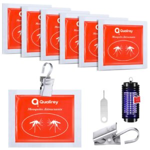 qualirey 6 pcs mosquito attractants for all bug zapper bait refill, safe mosquito lures fly bait, clip on mosquito trap attractant bait hang bug zapper refill for indoor outdoor