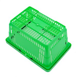 RABEEXP 12 Pcs Shopping Baskets 28L 7.4Gal Plastic Shopping Baskets with Handles, Portable Grocery Basket for Supermarket Retail Shop Book Store Laundry, 18.9x13x10.2 Inch (Green)