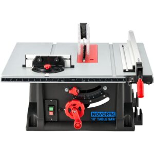 novorik 10“ portable table saw, 10 inch heavy-duty table saw with 15 amp motor, benchtop 10-inch table saw with tct saw blade for woodworking included