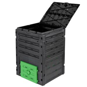 SUPER DEAL Garden Compost Bin 120 Gallon (450 L) Outdoor Large Capacity Composter BPA-Free Material for Fast Creation of Fertile Soil, Easy to Assemble