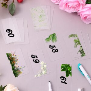 Clear Acrylic Place Cards, 3.5" x 2" Small Rectangle Acrylic Blank Seating Card, Escort Name Plate for Table Setting, Wedding, Dinner Party, 120 Pcs