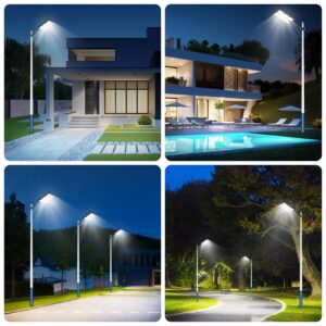 1200W Solar Street Lights Outdoor Waterproof with Remote Control, 1170 LEDS 6500K Solar Parking Lot Lights Dusk to Dawn, Waterproof IP65 Solar Street Light with Motion Sensor for Yard, Garage PACK