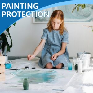 8 Pieces Plastic Drop Cloth for Painting, 9 x 12 Feet Painters Plastic, Waterproof Clear Plastic Tarp, Dustproof Plastic Sheeting for Furniture Cover