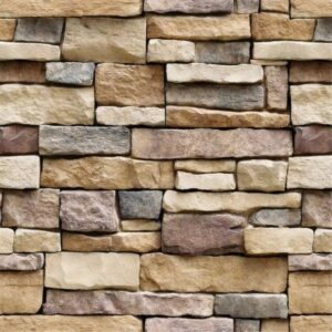 yancorp 18"x120" brick wallpaper peel and stick modern stone contact paper backsplash self-adhesive wall paper kitchen bedroom accent wall brown beige removable wallpaper