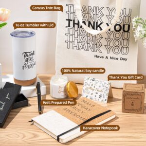 Thank You Gifts for Women, Employee Appreciation Gift Baskets Includes Thank You Cards, Office Gift Basket for Coworkers, Ideal for Social Workers, Teachers, Secretaries, Coworkers Thank You for Being Awesome