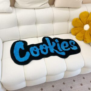 LAKEA Handmade Cookies Tufted Rug for Kids Room Irregular Shaped Tufted Carpet Mat Soft Plush Children Gift Room Decoration (39.4X17.7inch (100X45cm))