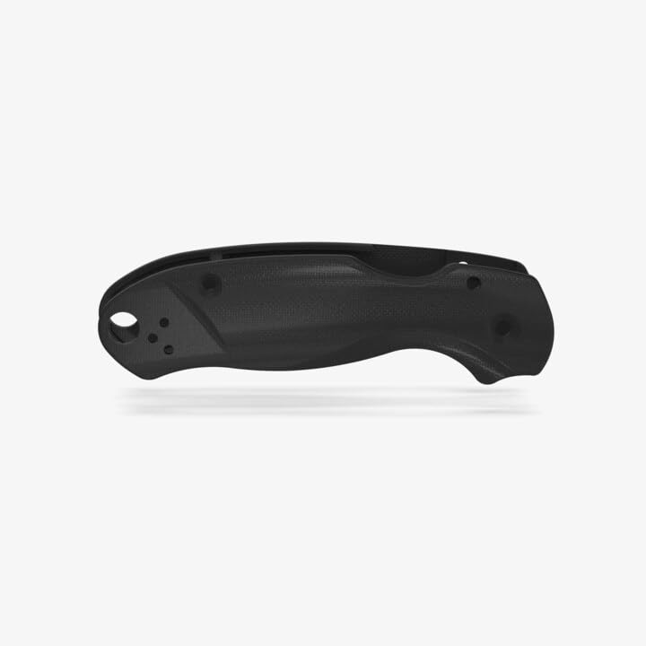 Flytanium G-10 Lotus Scales Compatible with Spyderco Para 3 EDC Folding Pocket Knife - FLY-1023PB (Pitch Black)