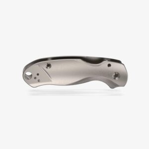 Flytanium Lotus Titanium Scales Compatible with Spyderco Para 3 EDC Knife (Titanium Stonewash)