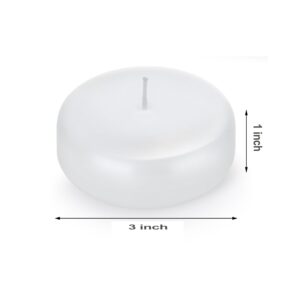 3 inch White Floating Candles Bulk,12Pack Dripless Wax Unscented Wax 13-15Hours Burning, Wedding Party Candles,for Centerpieces Suitable for Cylindrical Vases,Swimming Pool,Restaurant Decoration