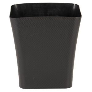 CLOROX Textura Slim Trash Can - 3.1 Gallon Small Waste Basket for Narrow Spaces - Skinny Plastic Garbage Bin for Bathroom, Bedroom, or Office, Black