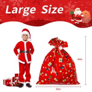 Kidtion Large Christmas Gift Bags - 36'' x 44'' Reusable Holiday Bags for Gifts, Durable Christmas Bags & Jumbo Christmas Gift Bags, Reusable Holiday Gift Bags & Party Favor Bags (8 PCS)