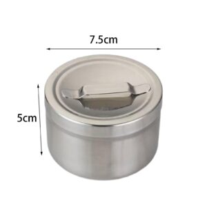 KiBcsLic Stainless Steel Medical Ointment Jar Small Dressing Unguent Storage Can Sturdy Storage Container Lightweight for Beauty Salon