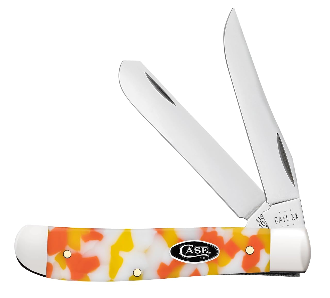 Case XX Knives Mini Trapper 53751 Candy Corn Kirinite Stainless Steel Pocket Knife