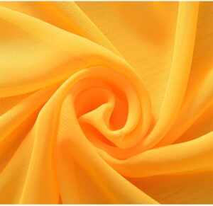 yycraft chiffon fabric by the yard 59" wide 10 yards, bright yellow