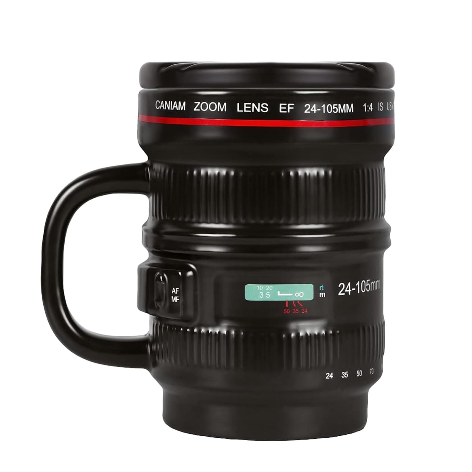 Sngtmug Camera Lens Mug, Camera Lens Coffee Mug, Camera Mug, Photographer Gifts, Cool Gifts for Photographers, Photography Gifts, Camera Lens Cup with Lid and Handle, 16 Ounce