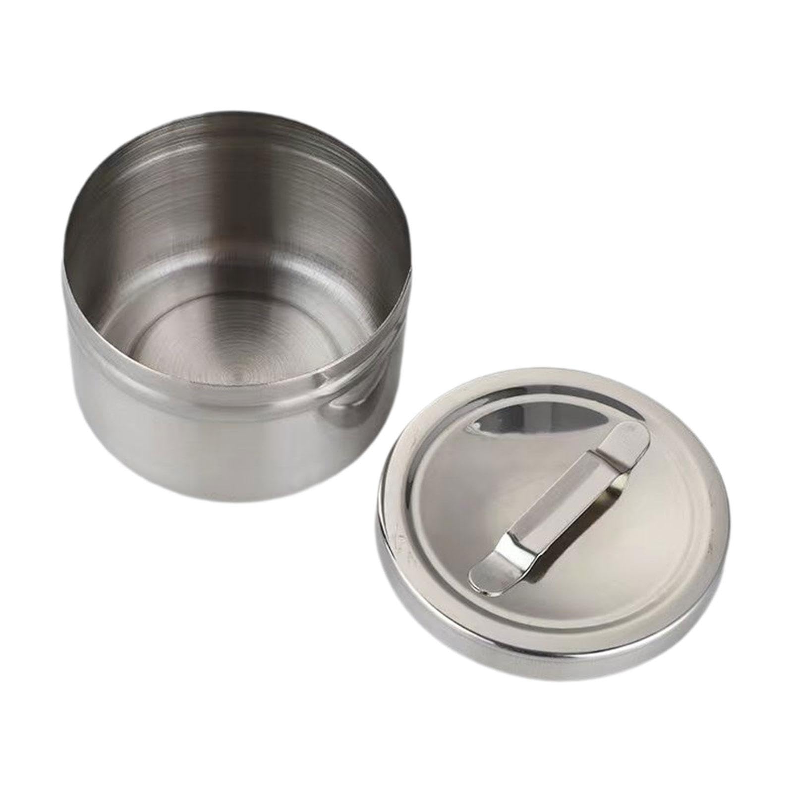 KiBcsLic Stainless Steel Medical Ointment Jar Small Dressing Unguent Storage Can Sturdy Storage Container Lightweight for Beauty Salon