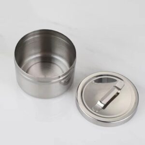 KiBcsLic Stainless Steel Medical Ointment Jar Small Dressing Unguent Storage Can Sturdy Storage Container Lightweight for Beauty Salon