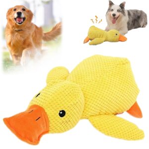 generic 2024 the mellow dog calming duck,calming duck dog toy,yellow duck dog toy,duck toy for dogs,the calming duck dog toy,dog toy duck with squeaker (1pcs-a)