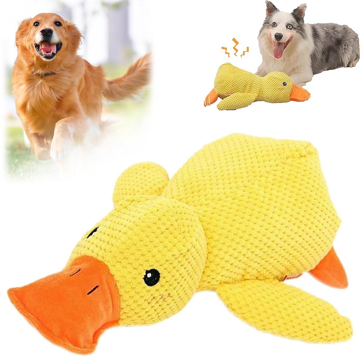 Generic 2024 The Mellow Dog Calming Duck,Calming Duck Dog Toy,Yellow Duck Dog Toy,Duck Toy for Dogs,The Calming Duck Dog Toy,Dog Toy Duck with Squeaker (1PCS-A)