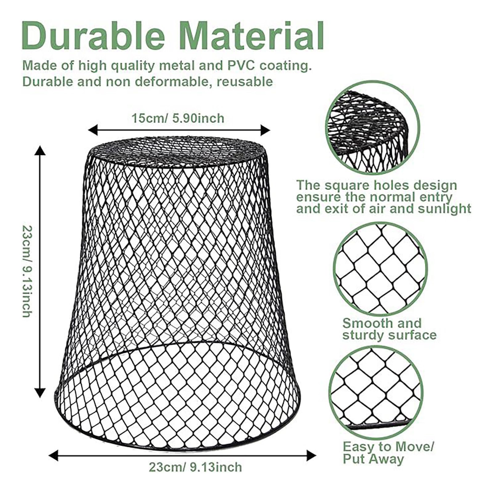 Generic 3-Pack Wire Mesh Round Waste Basket | Trash Can Mesh Round Open Top Wastebasket | Recycling Bins Garbage Waste Baskets | Wire Mesh Desk Trash Can | Office Trash Cans, Black