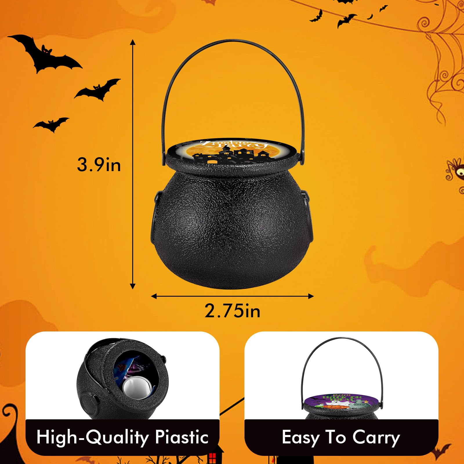 Laoyebaohao 192PCS Halloween Party Favors Halloween Toys 24 Pack Prefilled Mini Witches Cauldron for Halloween Party Halloween Scavenger Hunt Halloween Prizes Gifts Miniatures for Kids Trick or Treat