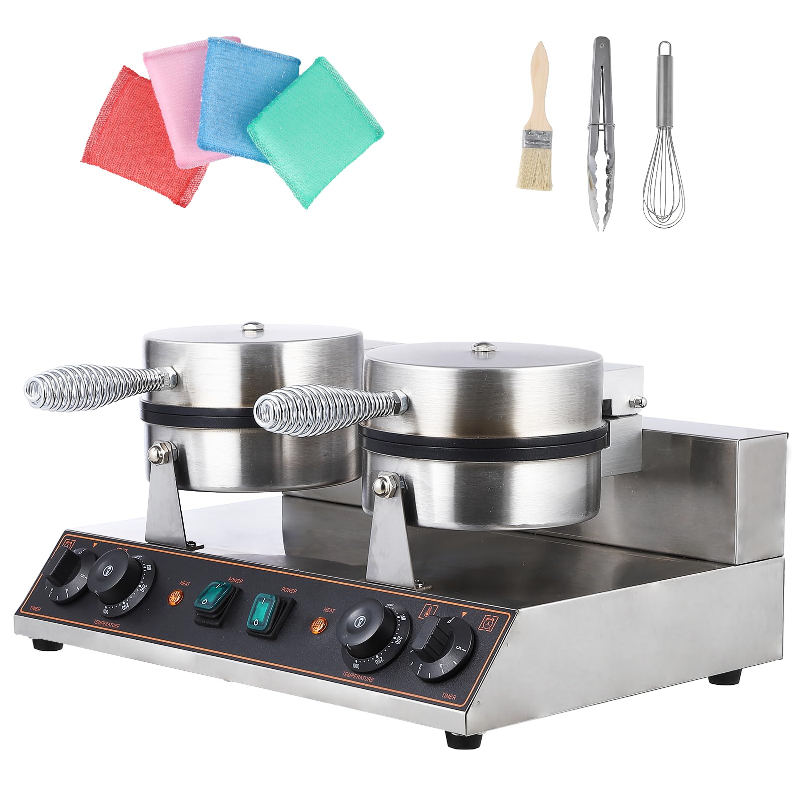 GarveeTech Commercial Electric Waffle Cone Maker - Commercial Quality, Nonstick Surface, Efficient Heating