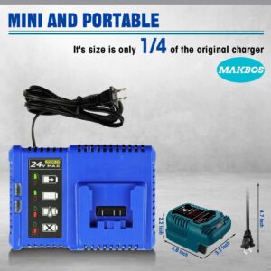 Mini Charger for Kobalt 24V Battery Charger Replacement,for Kobalt 24-Volt Power Equipment Battery Rapid Quick Charger,for Kobalt 24V Battery Portable DIY Mini Charger Adapter(for 24V Battery Only)