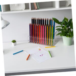 DOITOOL 48 Hole Acrylic Pen Holder,Paint Brush Holder Marker Storage Rack Pencil Holder,Cosmetic Brushes Organizer Stand