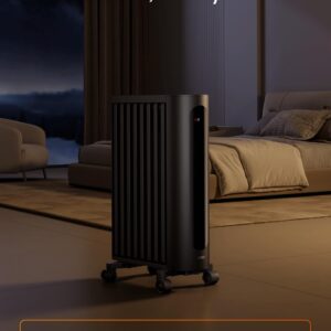 Dreo Oil Filled Radiator Heater, 1500W Radiant Heater with Remote Control, Digital Thermostat, 4 Modes, 24h Timer, 10 Safety Protections, Child Lock, Space Heaters for Indoor Use Large Room Bedroom