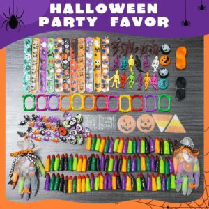 Deerher 233PCS Halloween Party Favors - 24 Pack Halloween Gloves Toys Bulk Stuffed, Non-Candy Halloween Treat Bag Gifts for School Classroom Kids Toddlers Boys Girls Prizes Party Supplies