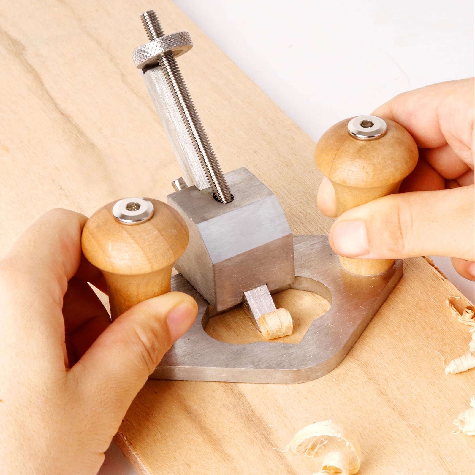 Router Plane Handheld Woodworking Tool - Adjustable Blade Hand Wood Planer, Stainless Steel Wood Shaver w/Depth Stop, High Configuration Hand Planer for Woodworking DIY Carpentry Industry