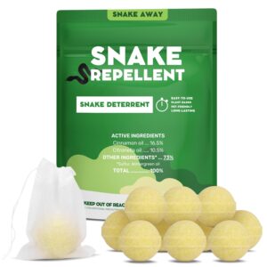 snake repellent for yard powerful 10 pack snake away repellent for outdoors plant-based ingredients snake repellent balls pet & kid friendly