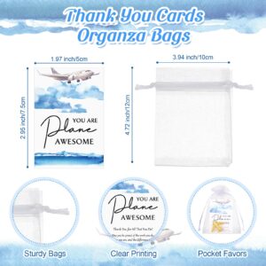 Tondiamo 36 Sets Flight Attendant Appreciation Gifts Airplane Lapel Pins with Thank You Cards for Travel Adventure Party Favor Christmas Gift