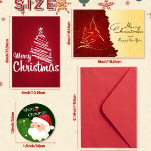 HSHFAMIIY Christmas Cards, Stocking Stuffers for Adults, 24 Pcs Christmas Cards with Envelopes & Stickers,4 x 6 Inch,Blank Holiday Greeting Card Set,Christmas Gift Baskets,Christmas Gift Bags