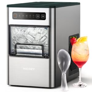 HiCOZY Countertop Ice Maker, Ice in 6 Mins, 24 lbs/Day, Portable & Compact Gift with Self-Cleaning, for Apartment/Cabinet/Kitchen/Office/Camping/RV（Gray Green）