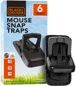 mouse traps indoor for home and outdoor- instantly kill rodent snap trap- touch free & reusable, 6 pack