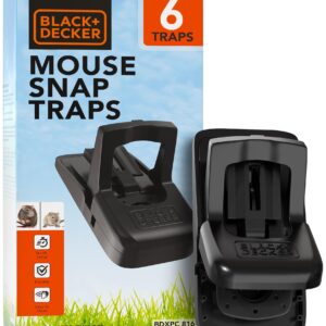 Mouse Traps Indoor for Home and Outdoor- Instantly Kill Rodent Snap Trap- Touch Free & Reusable, 6 Pack