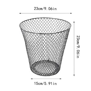 Generic 3-Pack Wire Mesh Round Waste Basket | Trash Can Mesh Round Open Top Wastebasket | Recycling Bins Garbage Waste Baskets | Wire Mesh Desk Trash Can | Office Trash Cans, Black