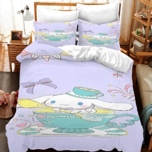 EIANLAI Printed Duvet Quilt Cover Super Bedding Bed Set Cute Dog Soft Comforter Microfiber with Zipper Closure Great Match with Any Home Decor(1 Duvet Cover & 2 Pillowcases)-Twin