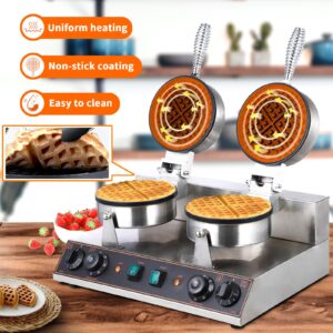 GarveeTech Commercial Electric Waffle Cone Maker - Commercial Quality, Nonstick Surface, Efficient Heating