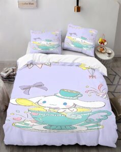 eianlai printed duvet quilt cover super bedding bed set cute dog soft comforter microfiber with zipper closure great match with any home decor(1 duvet cover & 2 pillowcases)-twin