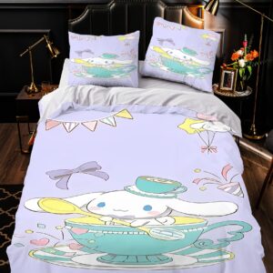 EIANLAI Printed Duvet Quilt Cover Super Bedding Bed Set Cute Dog Soft Comforter Microfiber with Zipper Closure Great Match with Any Home Decor(1 Duvet Cover & 2 Pillowcases)-Twin