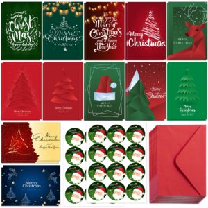 hshfamiiy christmas cards, stocking stuffers for adults, 24 pcs christmas cards with envelopes & stickers,4 x 6 inch,blank holiday greeting card set,christmas gift baskets,christmas gift bags