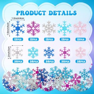 Pasimy 200 Pcs Snowflakes Confetti Decorations frozen birthday confetti winter wonderland christmas table decor glitter snow confetti for Birthday Wedding New Year Xmas Holiday surprise party supplies