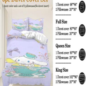 EIANLAI Printed Duvet Quilt Cover Super Bedding Bed Set Cute Dog Soft Comforter Microfiber with Zipper Closure Great Match with Any Home Decor(1 Duvet Cover & 2 Pillowcases)-Twin