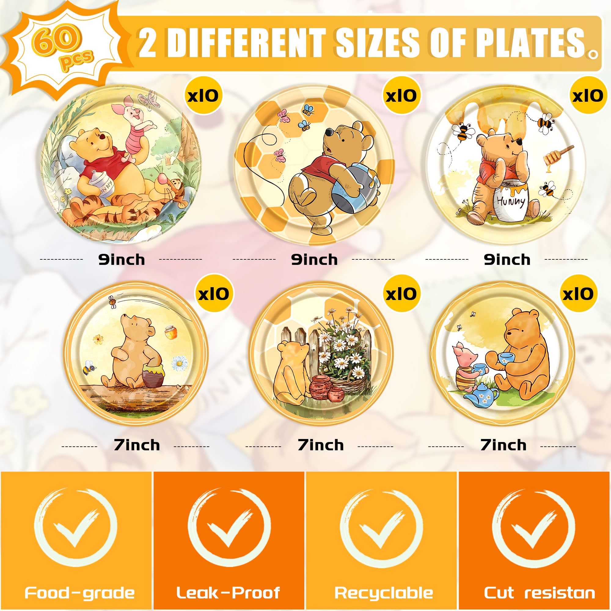 Cartoon Style Baby Shower Decorations,150 Pcs Animated Birthday Party Supplies.Including 9″ and 7″ Party Paper Plates,Cups,Napkins and Forks for 30 Guests. Perfect for Boys,Girls and Kids Party Favors