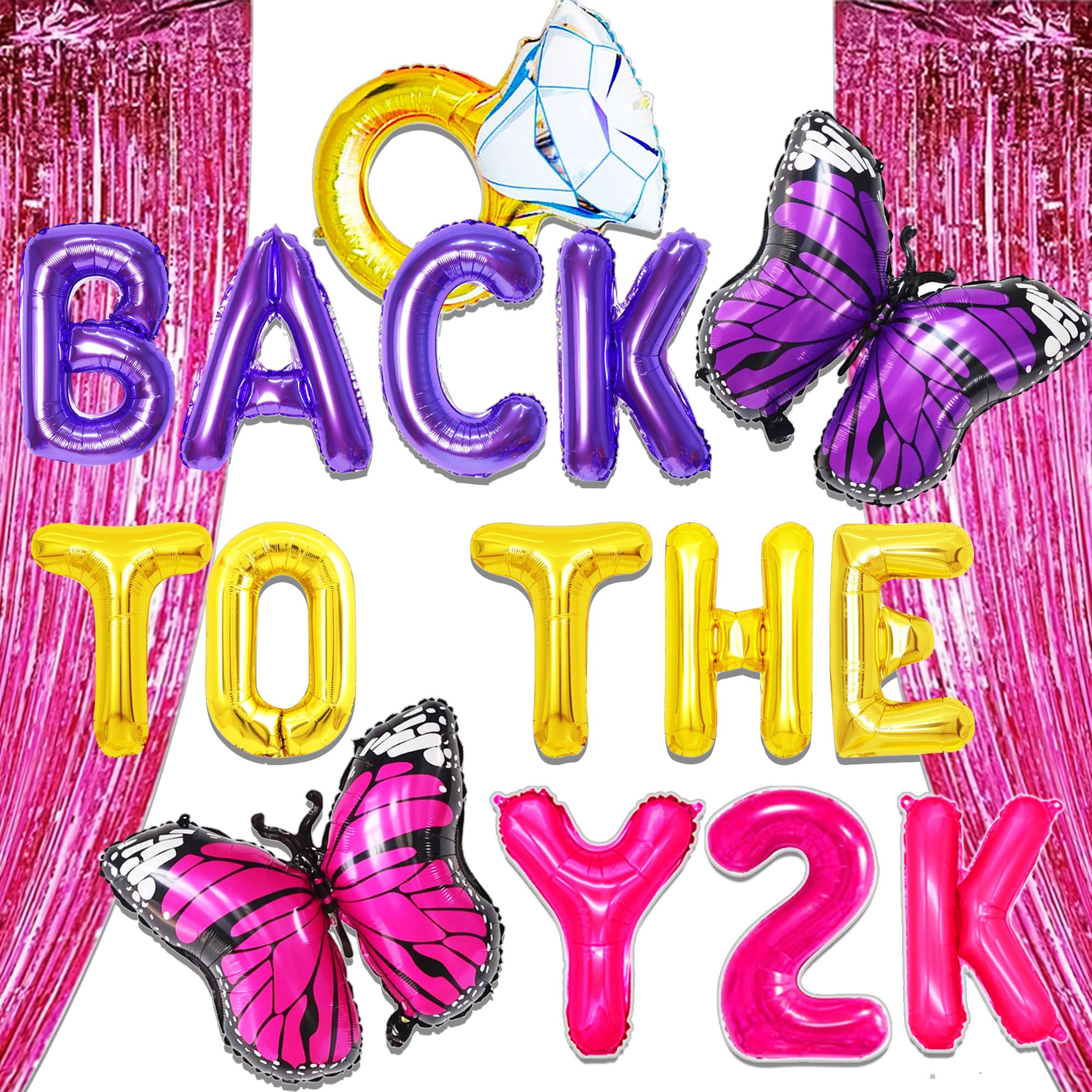 JeVenis Bach to the Y2K Balloons Y2K Bach Party Decoration Bachelorette Party 2000s Party Decorations Bridal Shower Decoration