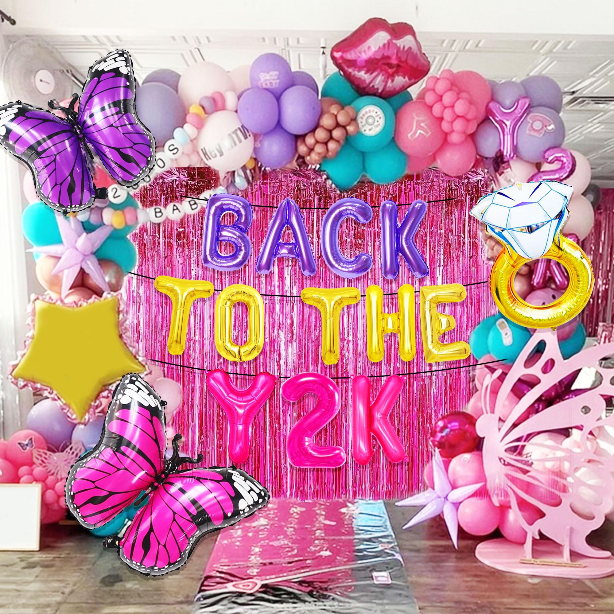 JeVenis Bach to the Y2K Balloons Y2K Bach Party Decoration Bachelorette Party 2000s Party Decorations Bridal Shower Decoration